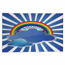 Rainbow And Clouds Rugs 62903986