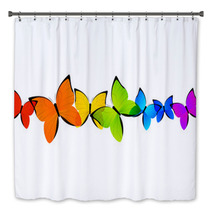 Rainbow Butterflies Border For Your Design Bath Decor 63320506
