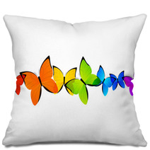 Rainbow Butterflies Border For Your Design Pillows 63320506