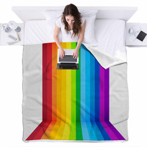 Rainbow Perspective Background Blankets 47876215