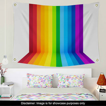 Rainbow Perspective Background Wall Art 47876215
