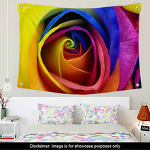 Rainbow Rose Or Happy Flower Wall Art 59603526