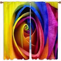 Rainbow Rose Or Happy Flower Window Curtains 59603526