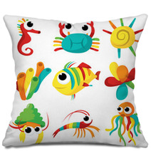 Rainbow Sea Creatures Pillows 83865340