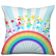 Rainbow star background Pillows 65804807