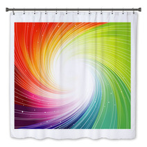 Rainbow Swirl Background Bath Decor 12192673
