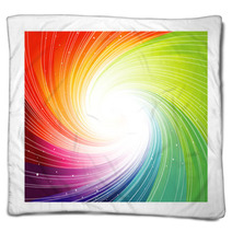 Rainbow Swirl Background Blankets 12192673