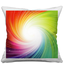 Rainbow Swirl Background Pillows 12192673