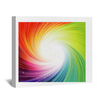 Rainbow Swirl Background Wall Art 12192673