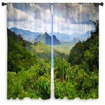 Rainforest Of Khao Sok National Park In Thailand Window Curtains 47263789