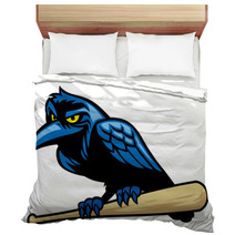 Raven Mascot And The Baseball Bat Bedding 67435937