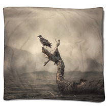 Raven On The Branch Blankets 93458075
