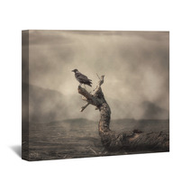 Raven On The Branch Wall Art 93458075