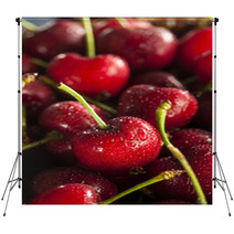 Raw Organic Red Cherries Backdrops 65200311
