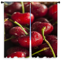 Raw Organic Red Cherries Window Curtains 65200311