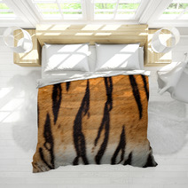 Real Live Tiger Fur Stripe Pattern Background Bedding 44789361