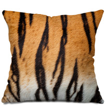 Real Live Tiger Fur Stripe Pattern Background Pillows 44789361
