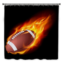 Realistic American Football In The Fire Bath Decor 35412401