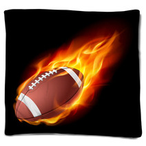 Realistic American Football In The Fire Blankets 35412401