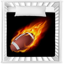 Realistic American Football In The Fire Nursery Decor 35412401