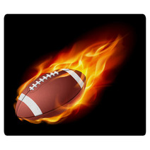 Realistic American Football In The Fire Rugs 35412401