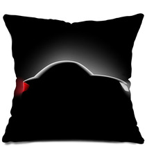 Realistic Car Side View In The Dark Pillows 80859601
