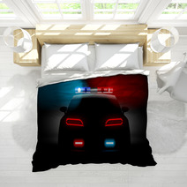 Realistic Police Car Backwards Bedding 80859590