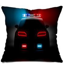 Realistic Police Car Backwards Pillows 80859590
