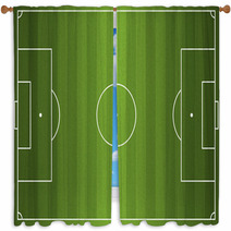 Realistic Vector Football - Soccer Field Window Curtains 55755436
