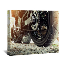 Rear Chain And Sprocket Of Motorcycle Wheel Wall Art 94157807