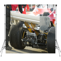 Rear Wheels And Engine A Race Car Backdrops 39716067