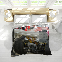 Rear Wheels And Engine A Race Car Bedding 39716067