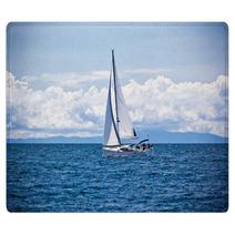 Recreational Yacht At Adriatic Sea Rugs 65765745