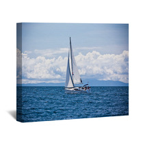 Recreational Yacht At Adriatic Sea Wall Art 65765745