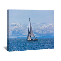 Recreational Yacht At Adriatic Sea Wall Art 66015892