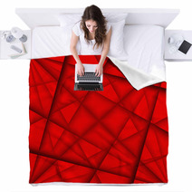 Red Abstract Background Blankets 60626237