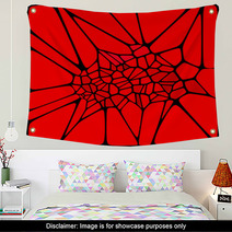 Red Abstract Background Of Triangles Wall Art 59148979