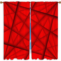 Red Abstract Background Window Curtains 60626237