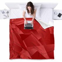 Red Abstract Irregular Rectangle Pattern Background Blankets 63865626