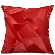 Red Abstract Irregular Rectangle Pattern Background Pillows 63865626
