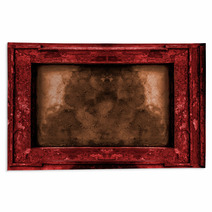 Red And Gold Old Gothic Frame Rugs 78459758