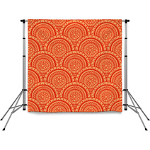 Red And Orange Round Patterns Backdrops 69395225