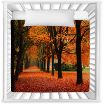 Red Autumn In The Park Nursery Decor 62305369