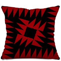 Red Black Angle Aggressive Colorful Strong Abstract Background Seamless Pattern Vector Geometric Design Pillows 127795116