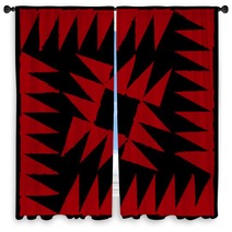 Red Black Angle Aggressive Colorful Strong Abstract Background Seamless Pattern Vector Geometric Design Window Curtains 127795116
