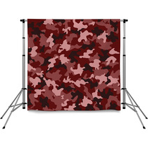 Red Camouflage Backdrops 60295188