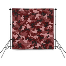Red Camouflage Backdrops 85070360