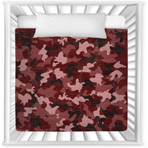 Red Camouflage Nursery Decor 85070360