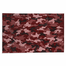 Red Camouflage Rugs 85070360