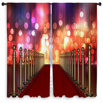Red Carpet Entrance With Multi Colored Light Burst Window Curtains 42079135
